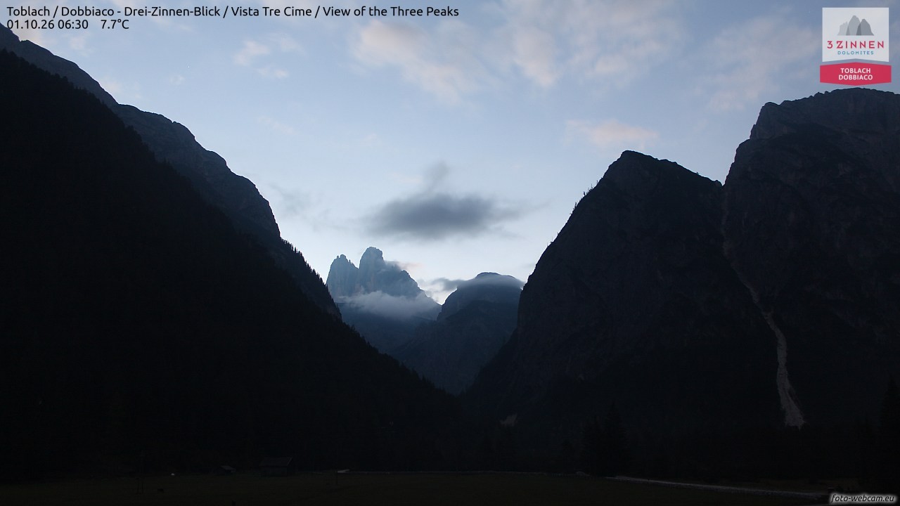 Archiv Foto Webcam Toblach (Drei Zinnen)