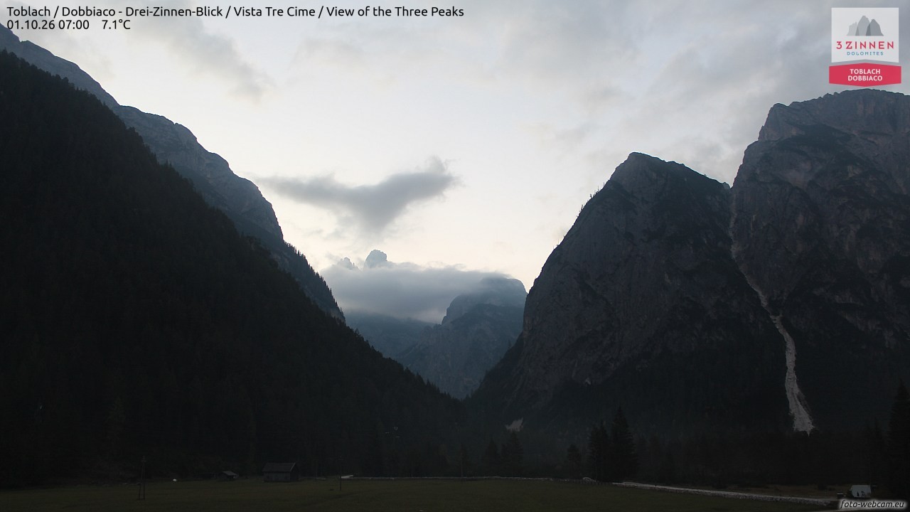 Archiv Foto Webcam Toblach (Drei Zinnen)