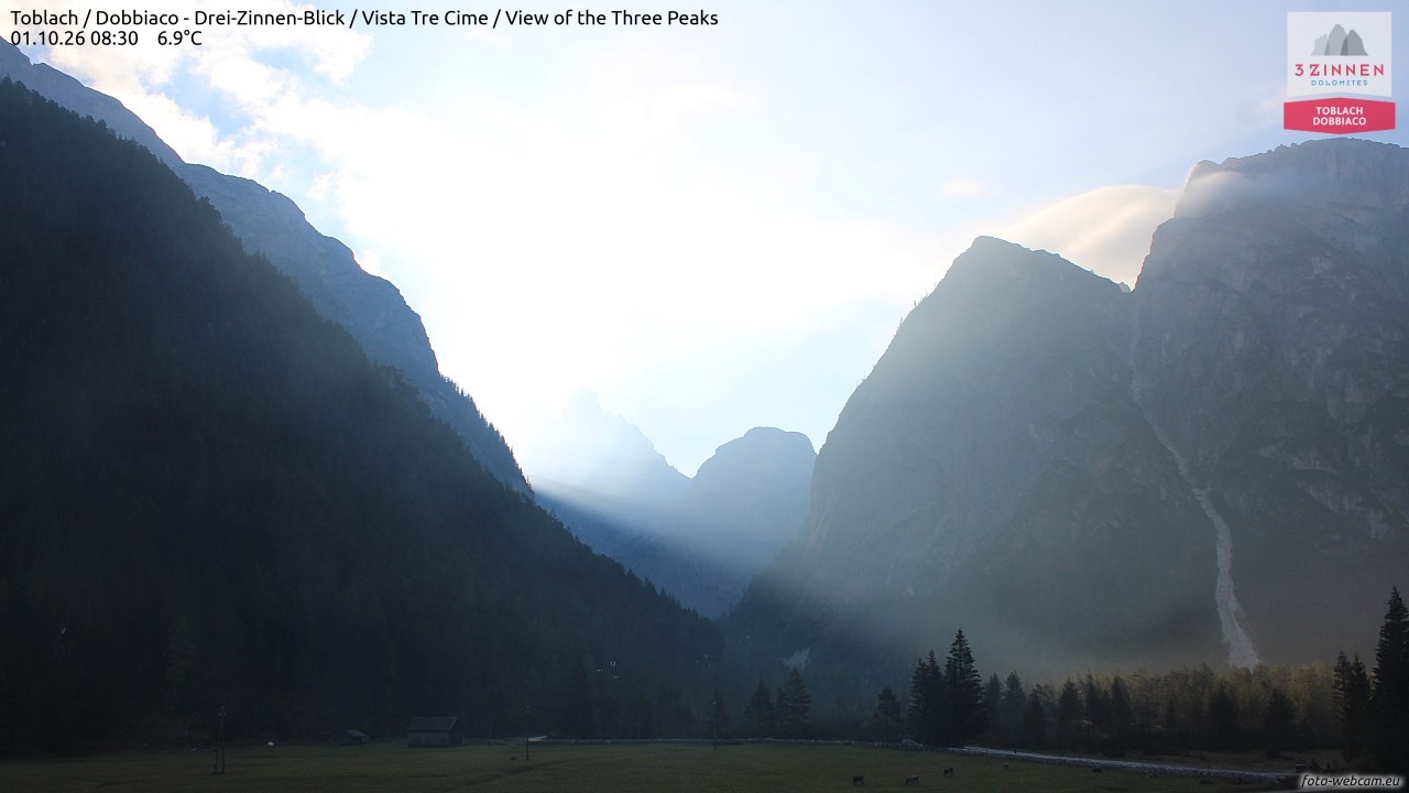 Archiv Foto Webcam Toblach (Drei Zinnen)