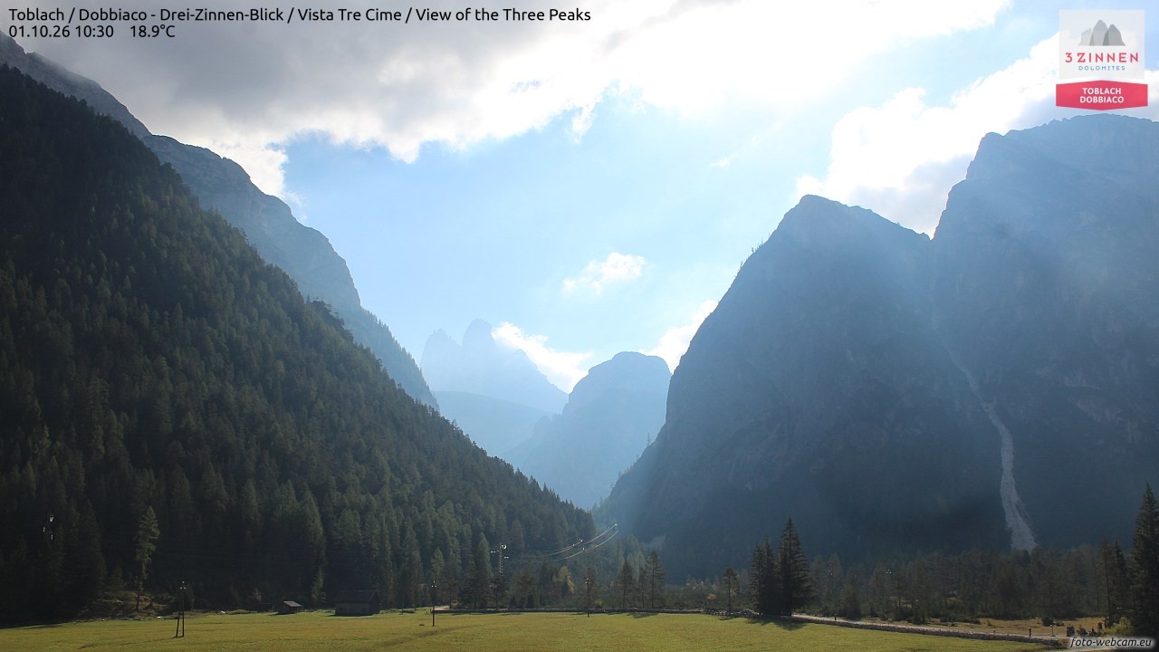 Archiv Foto Webcam Toblach (Drei Zinnen)