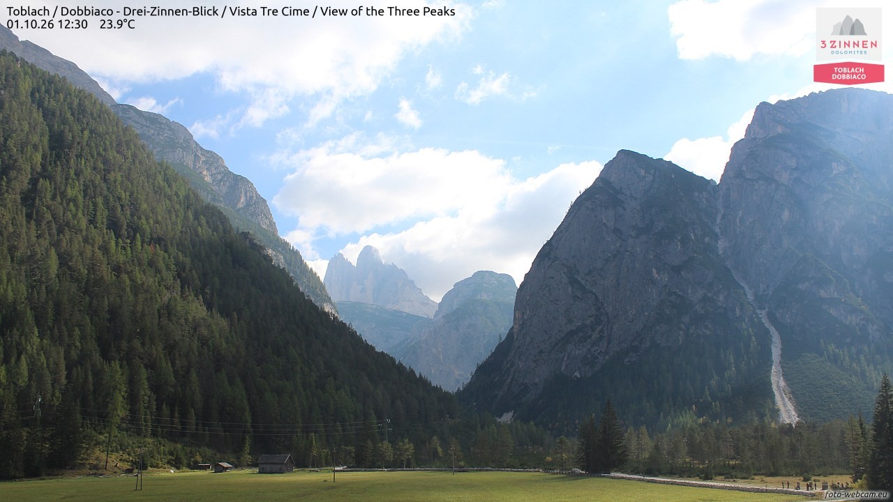 Archiv Foto Webcam Toblach (Drei Zinnen)