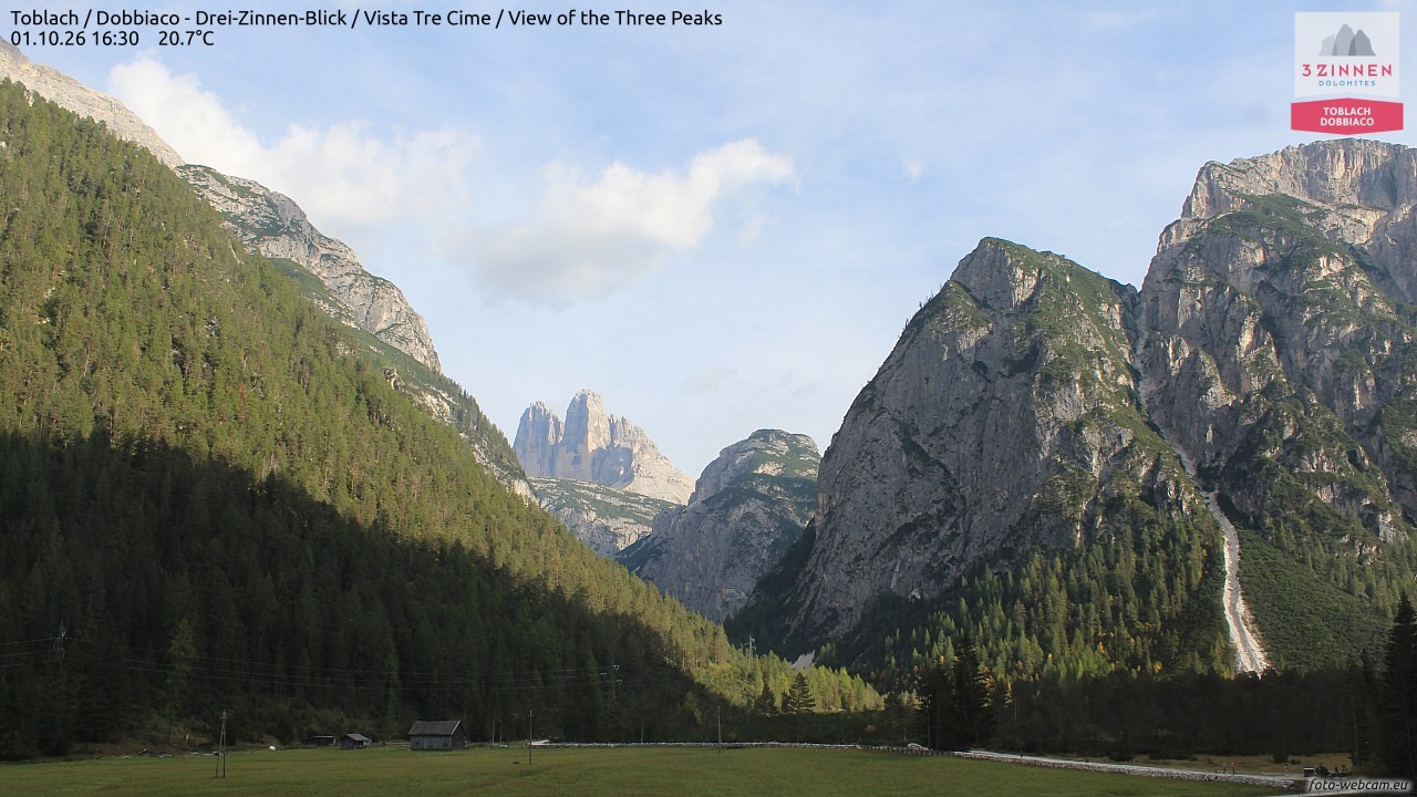 Archiv Foto Webcam Toblach (Drei Zinnen)