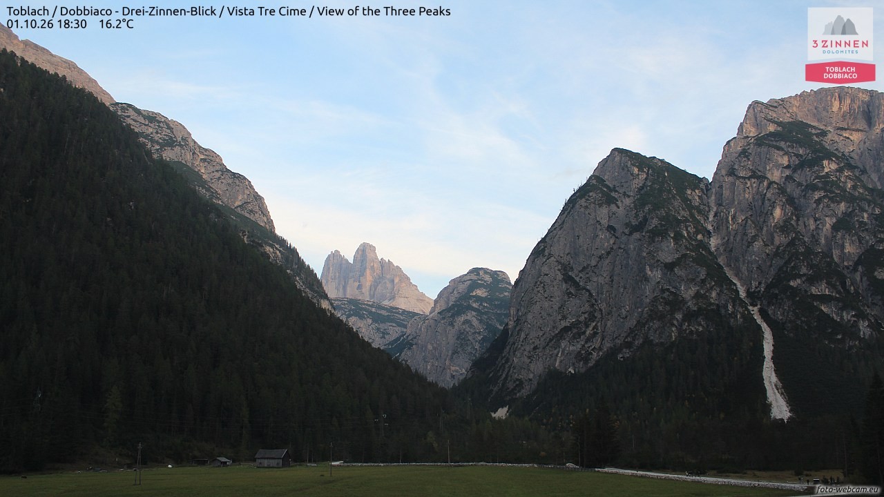 Archiv Foto Webcam Toblach (Drei Zinnen)