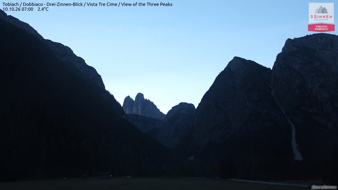 Archiv Foto Webcam Toblach (Drei Zinnen)