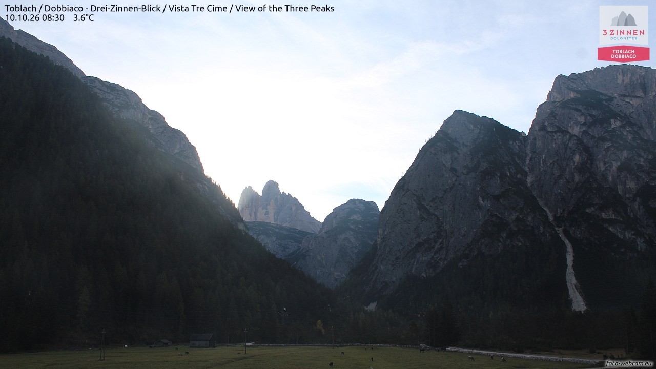 Archiv Foto Webcam Toblach (Drei Zinnen)