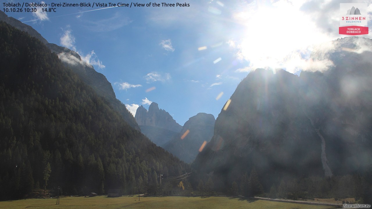 Archiv Foto Webcam Toblach (Drei Zinnen)