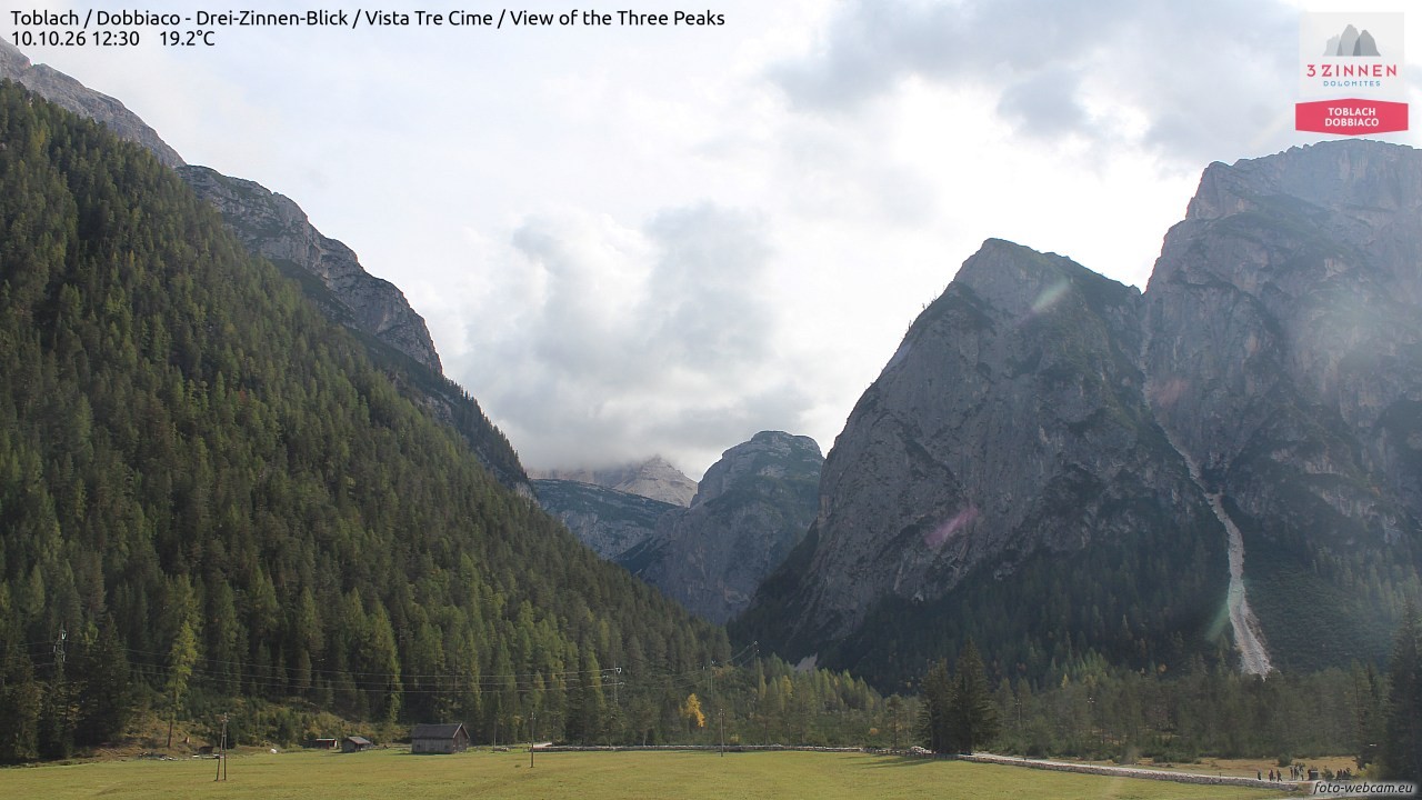 Archiv Foto Webcam Toblach (Drei Zinnen)