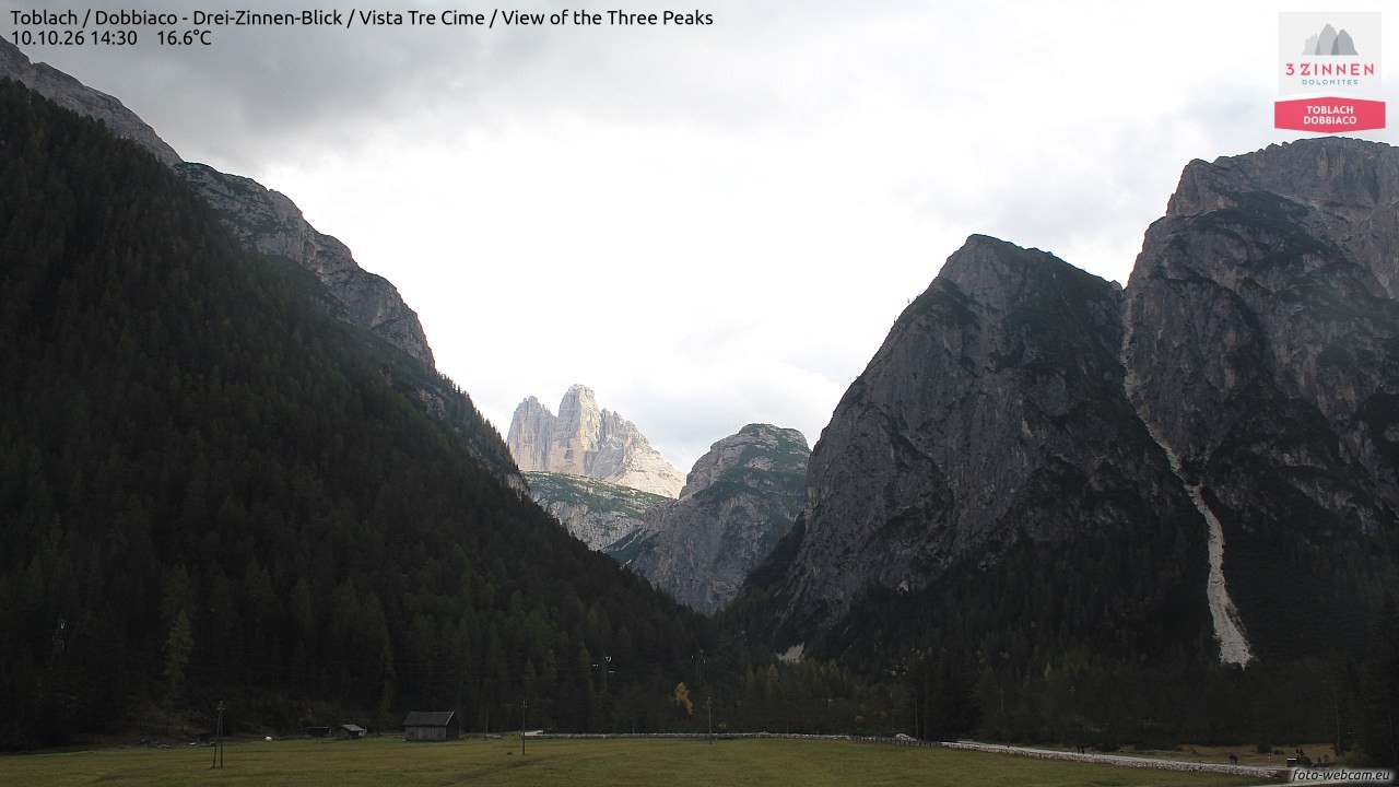 Archiv Foto Webcam Toblach (Drei Zinnen)