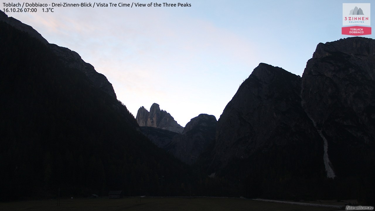 Archiv Foto Webcam Toblach (Drei Zinnen)