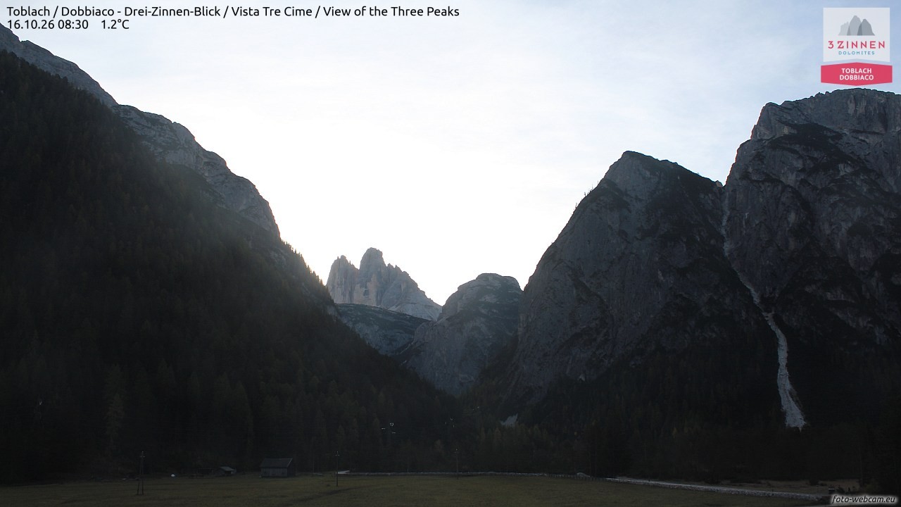 Archiv Foto Webcam Toblach (Drei Zinnen)