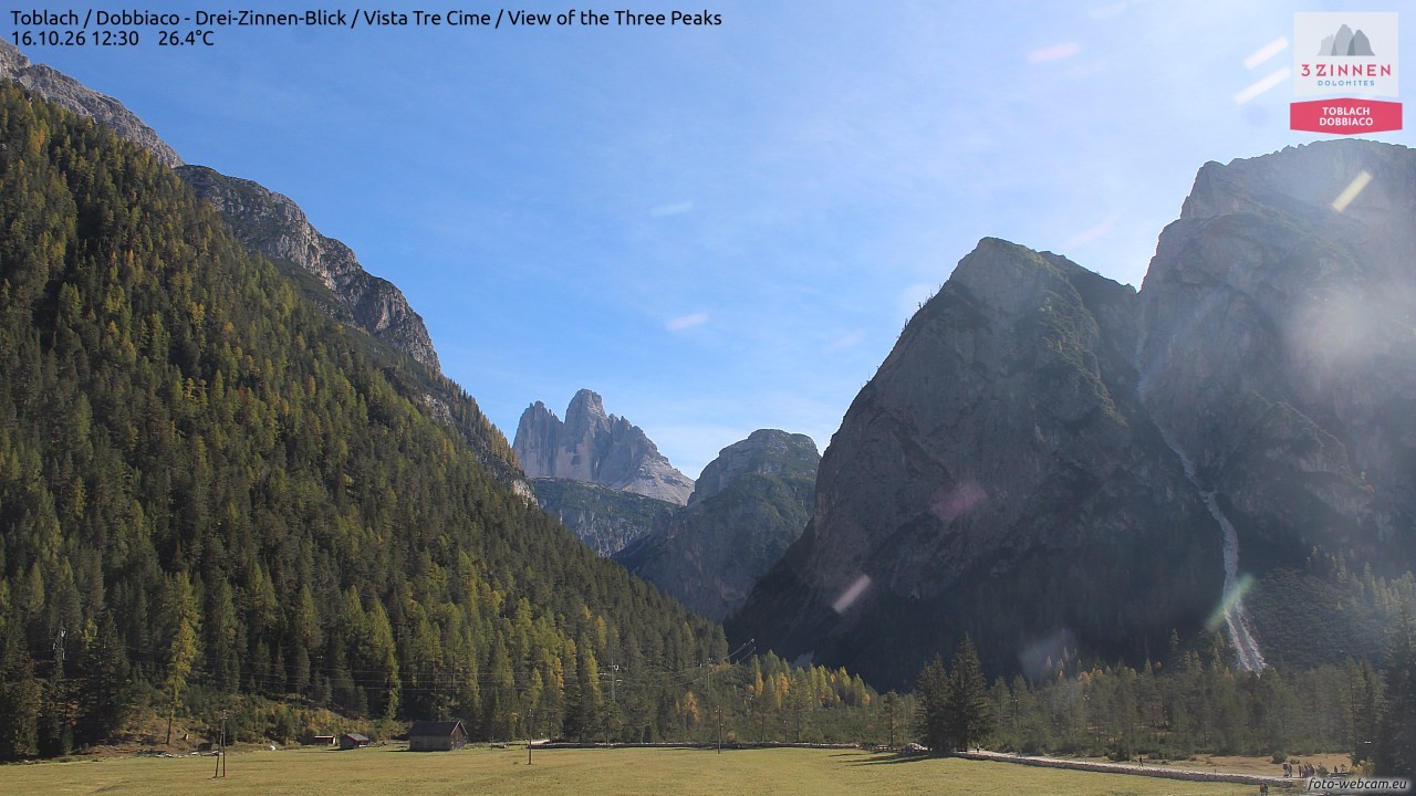 Archiv Foto Webcam Toblach (Drei Zinnen)