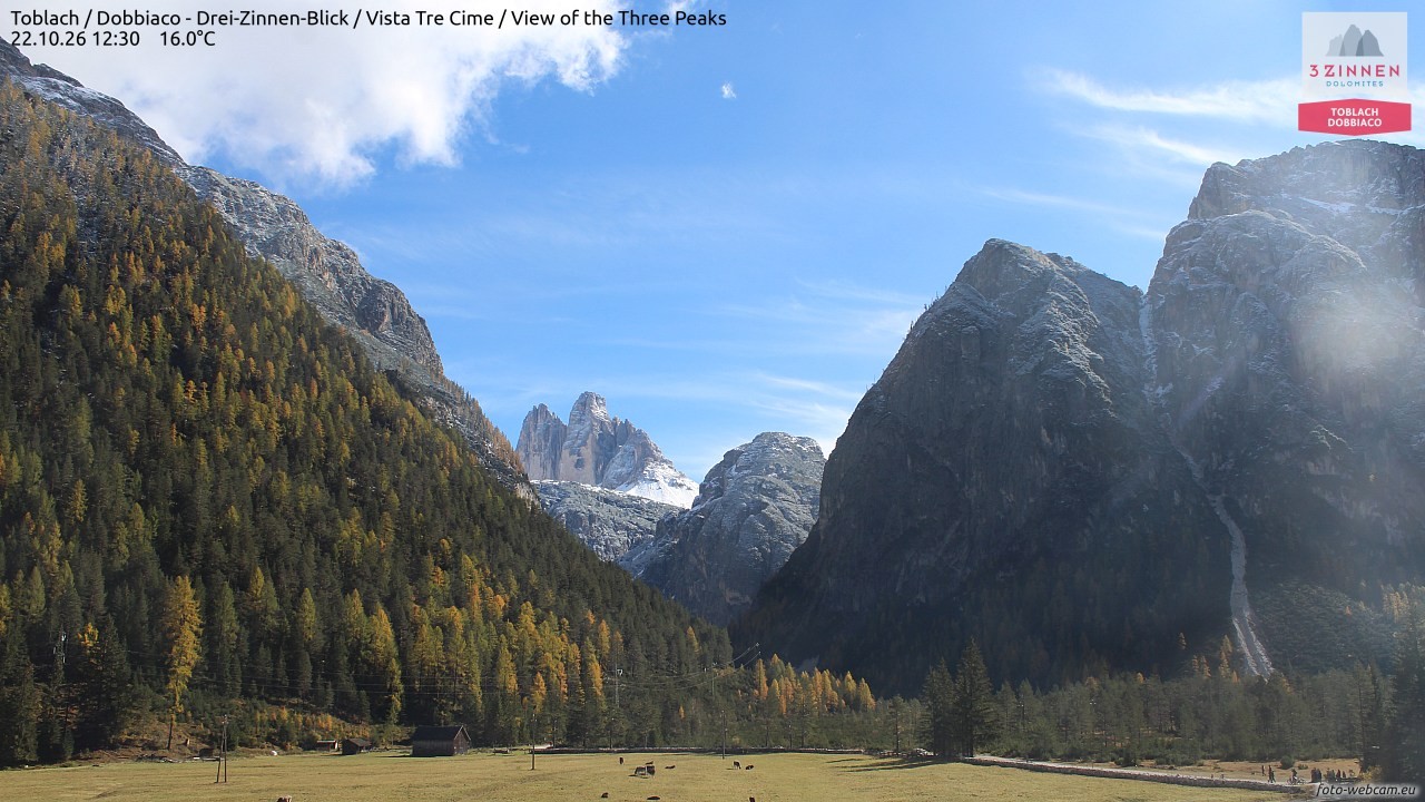 Archived image Webcam Toblach (Pustertal valley)