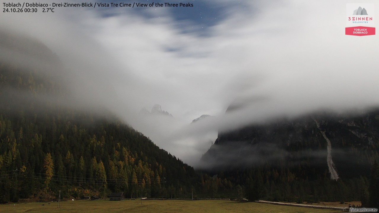 Archiv Foto Webcam Toblach (Drei Zinnen)
