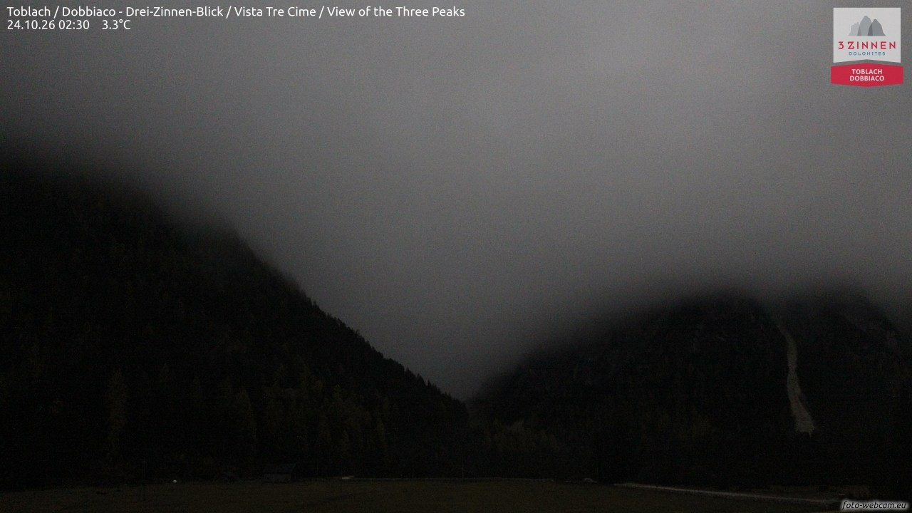 Archiv Foto Webcam Toblach (Drei Zinnen)