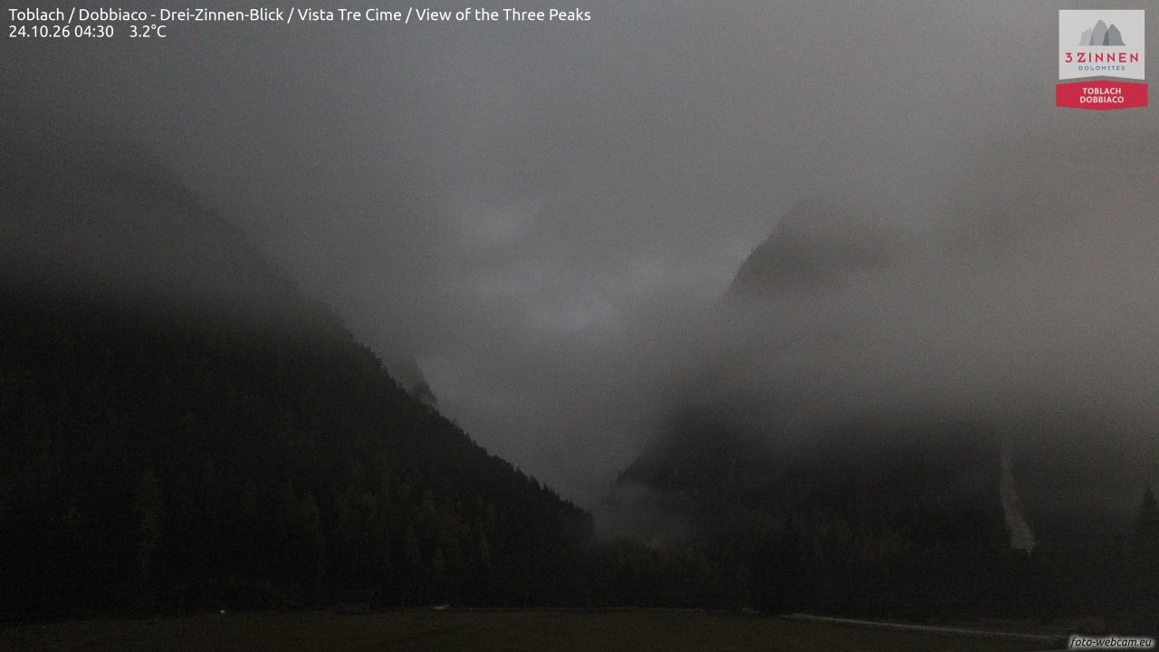 Archiv Foto Webcam Toblach (Drei Zinnen)