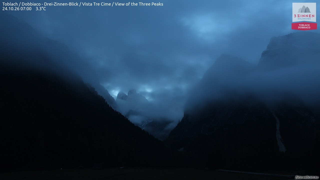 Archiv Foto Webcam Toblach (Drei Zinnen)