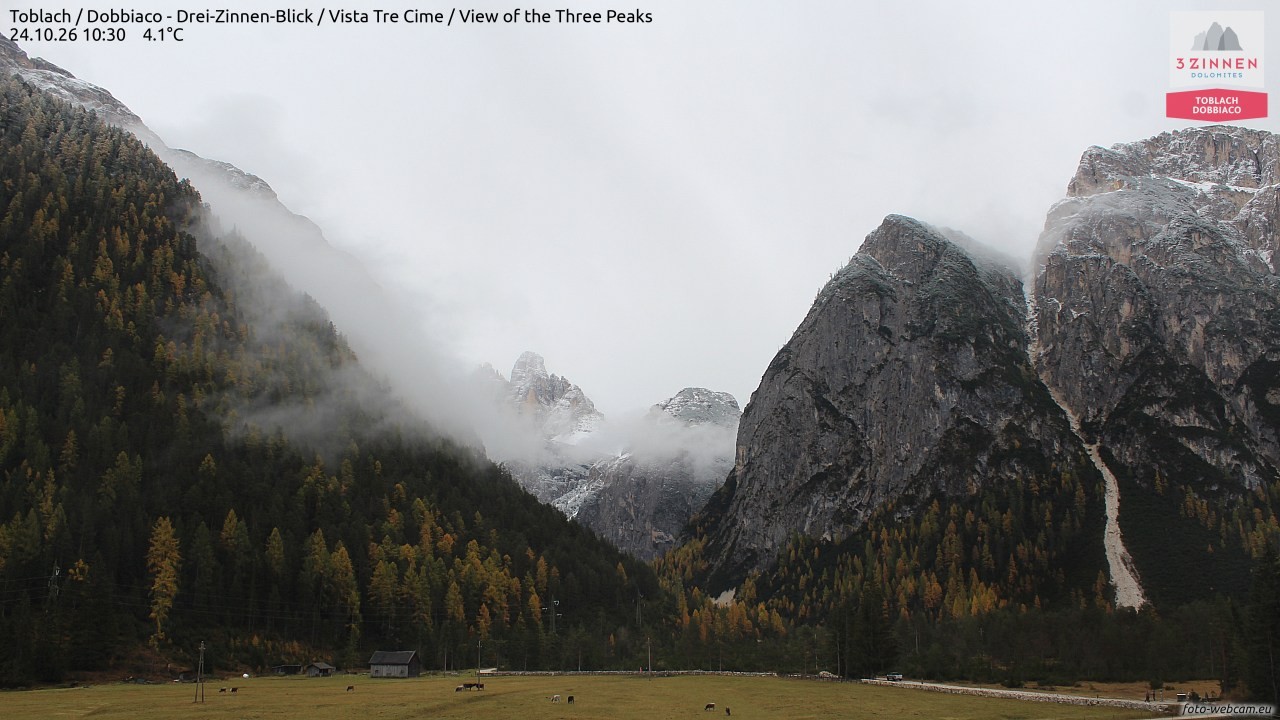 Archiv Foto Webcam Toblach (Drei Zinnen)