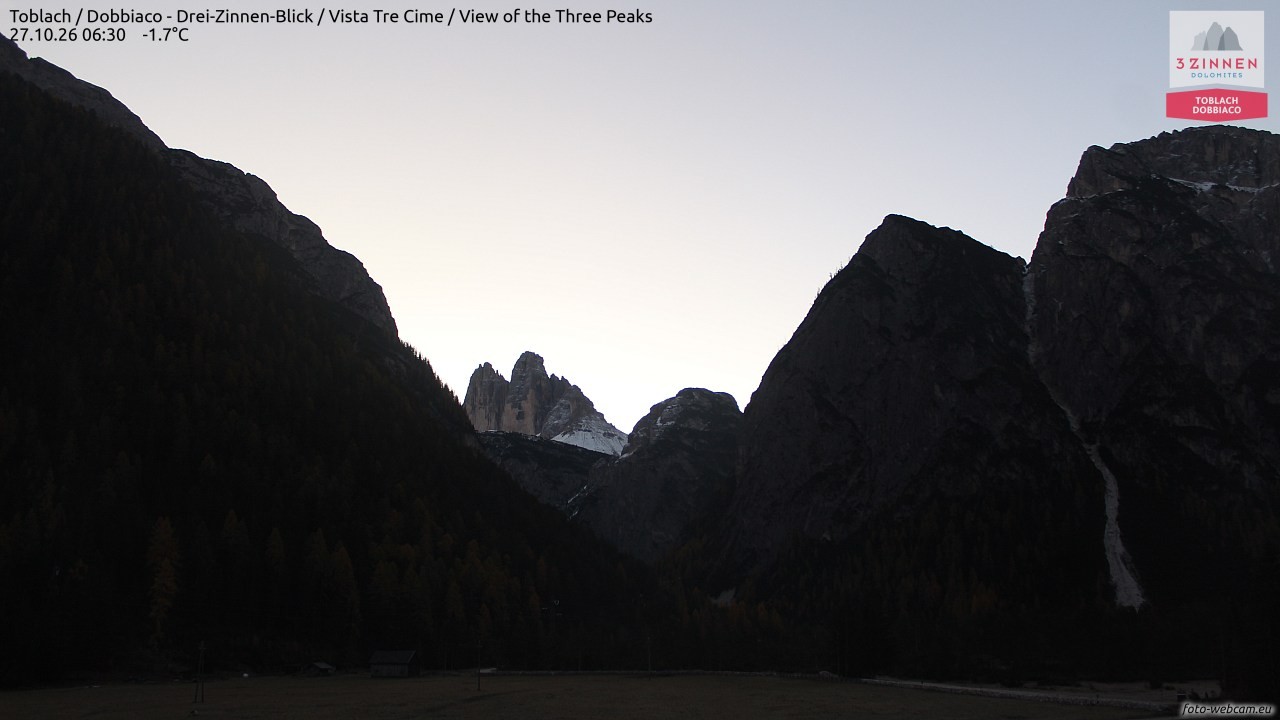 Archived image Webcam Toblach (Pustertal valley)