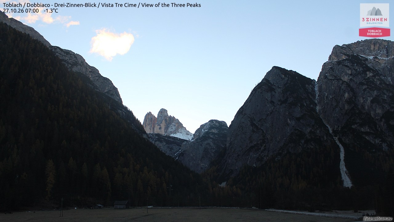 Archived image Webcam Toblach (Pustertal valley)