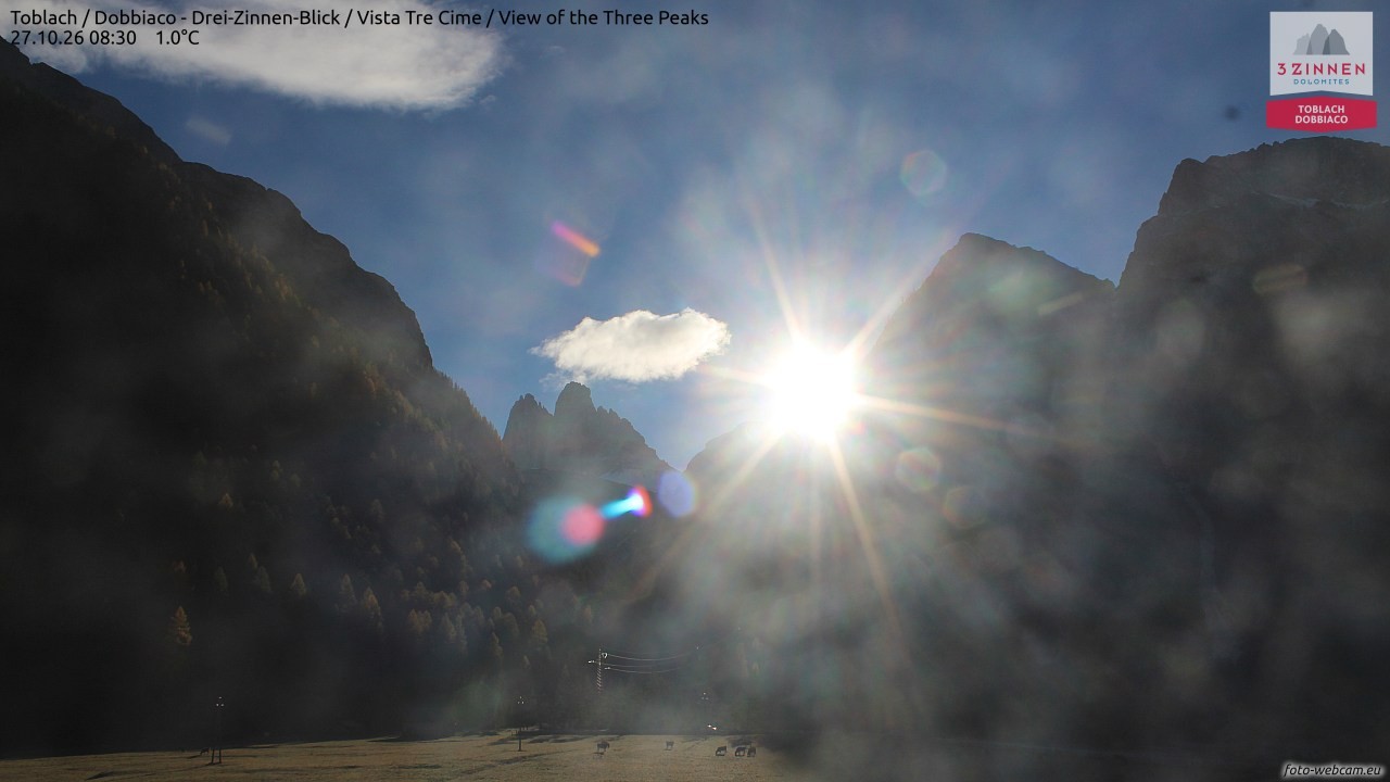 Archived image Webcam Toblach (Pustertal valley)