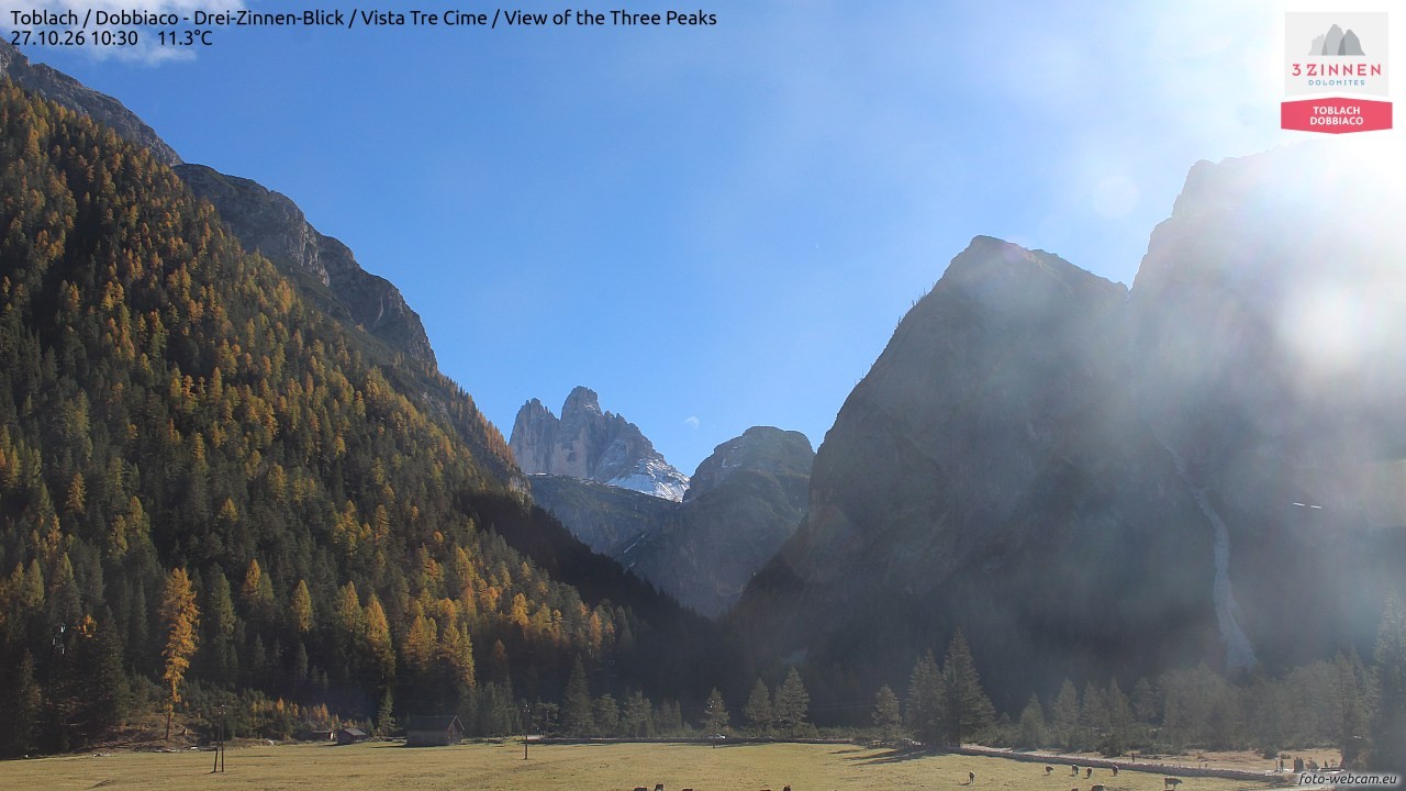 Archived image Webcam Toblach (Pustertal valley)