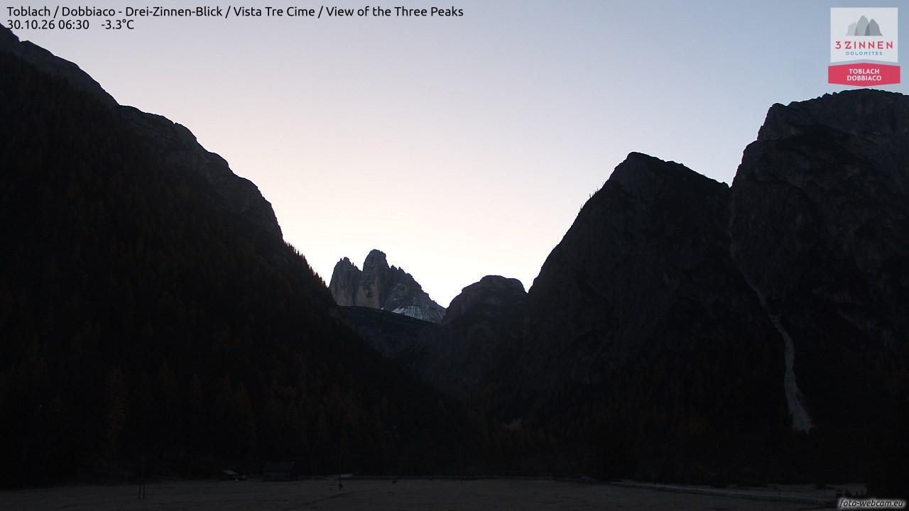 Archived image Webcam Toblach (Pustertal valley)