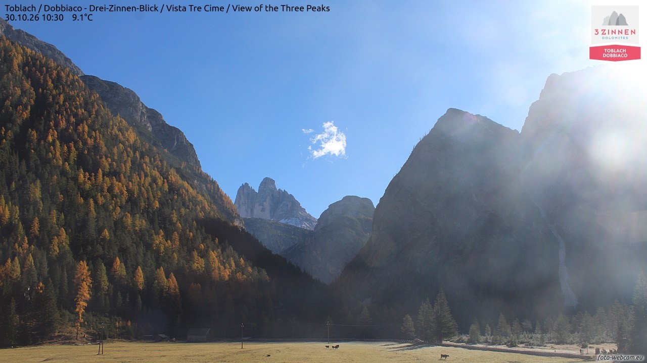 Archived image Webcam Toblach (Pustertal valley)