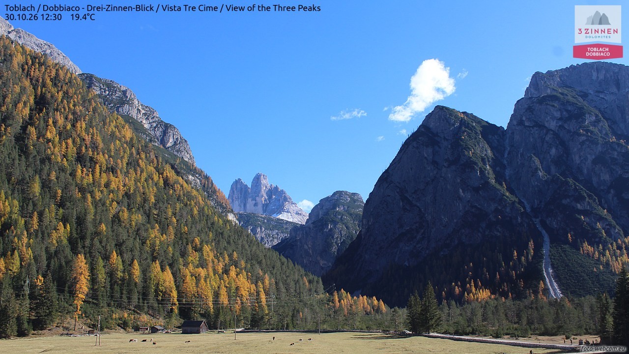 Archived image Webcam Toblach (Pustertal valley)