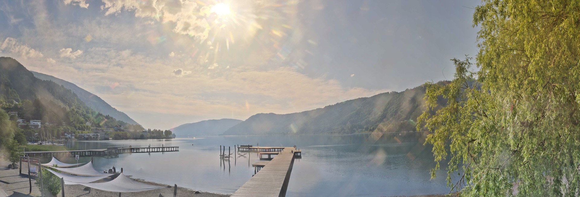 Archived image Webcam Lake Ossiacher See, Annenheim