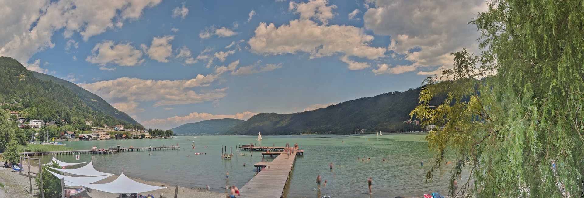 Archived image Webcam Lake Ossiacher See, Annenheim
