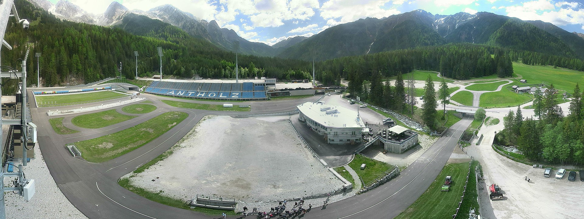 Archived image Webcam Antholz: biathlon stadium