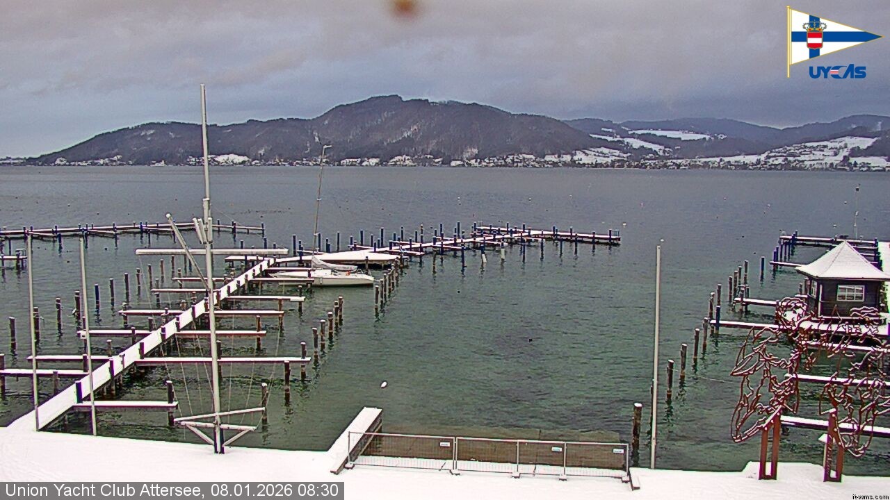 Archiv Foto Webcam Blick vom Union Yacht Club am Attersee