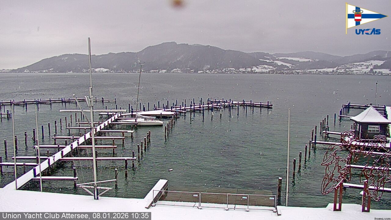 Archiv Foto Webcam Blick vom Union Yacht Club am Attersee