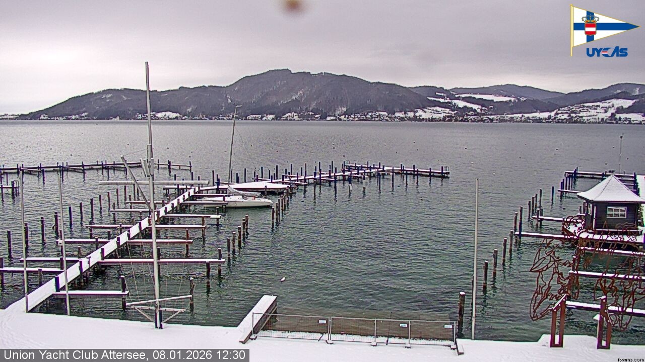 Archiv Foto Webcam Blick vom Union Yacht Club am Attersee