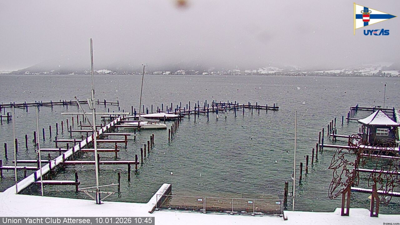 Archiv Foto Webcam Blick vom Union Yacht Club am Attersee
