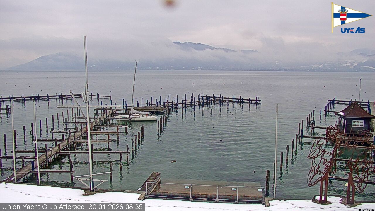 Archiv Foto Webcam Blick vom Union Yacht Club am Attersee