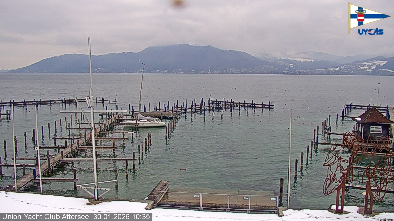 Archiv Foto Webcam Blick vom Union Yacht Club am Attersee
