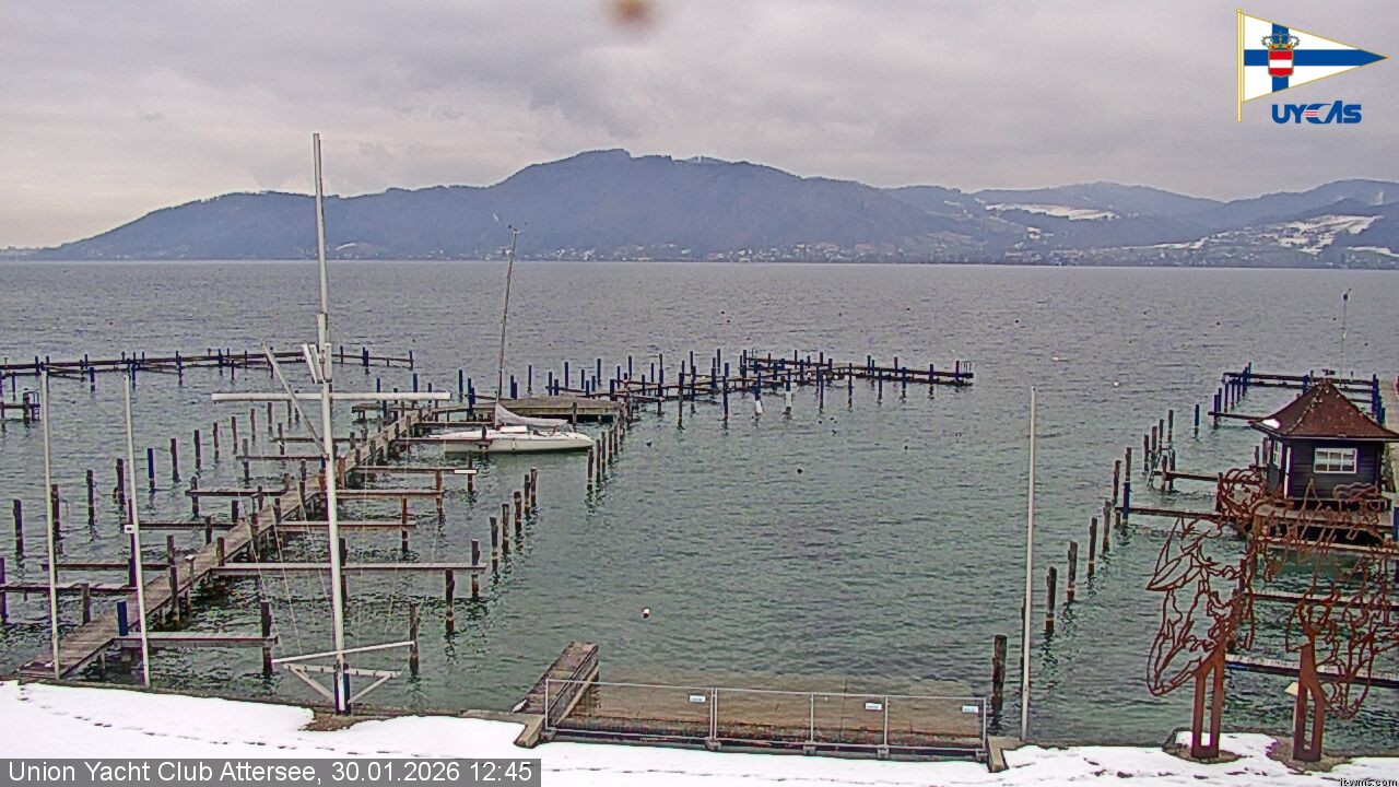 Archiv Foto Webcam Blick vom Union Yacht Club am Attersee