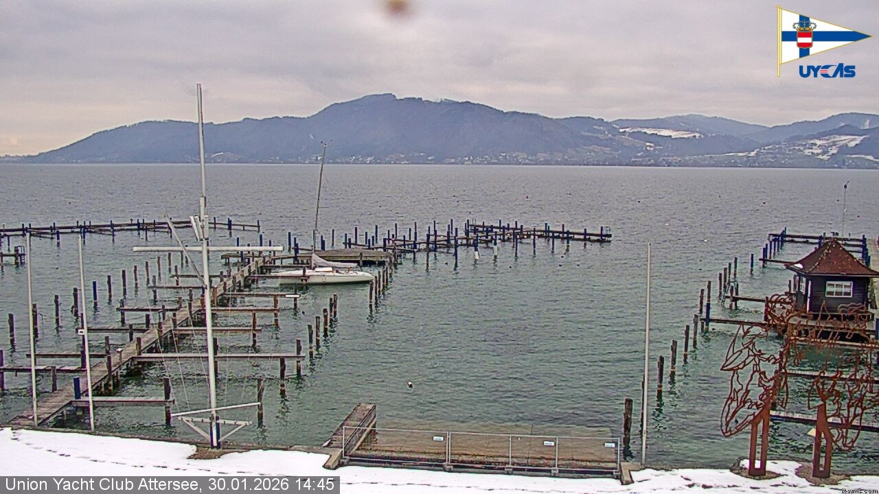 Archiv Foto Webcam Blick vom Union Yacht Club am Attersee