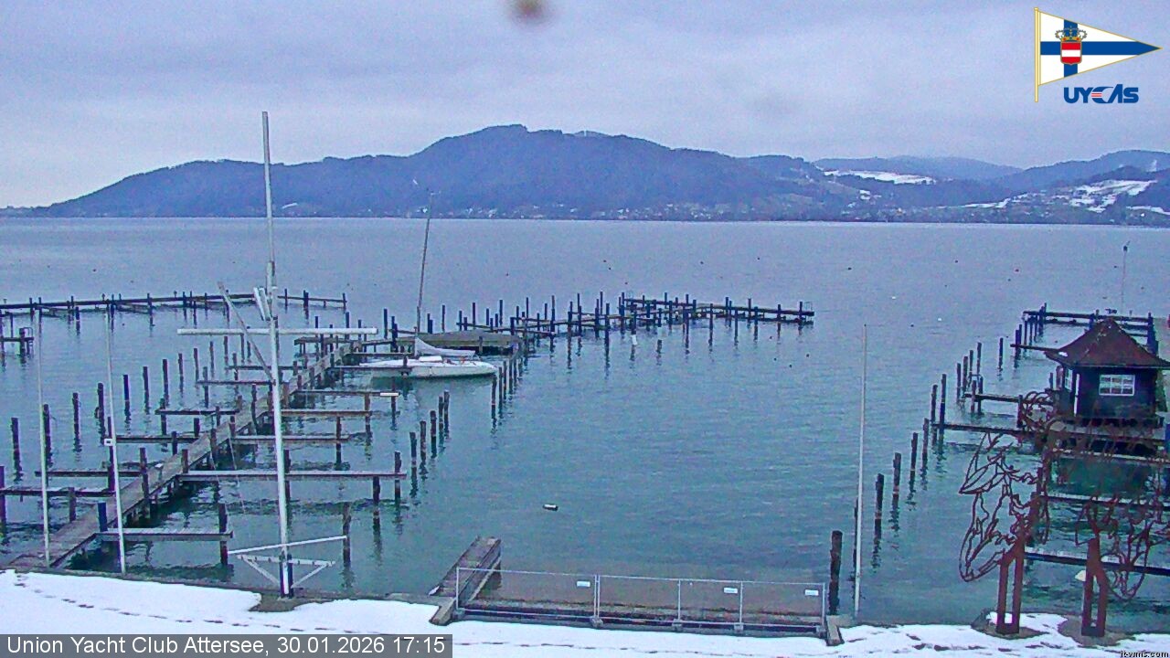 Archiv Foto Webcam Blick vom Union Yacht Club am Attersee
