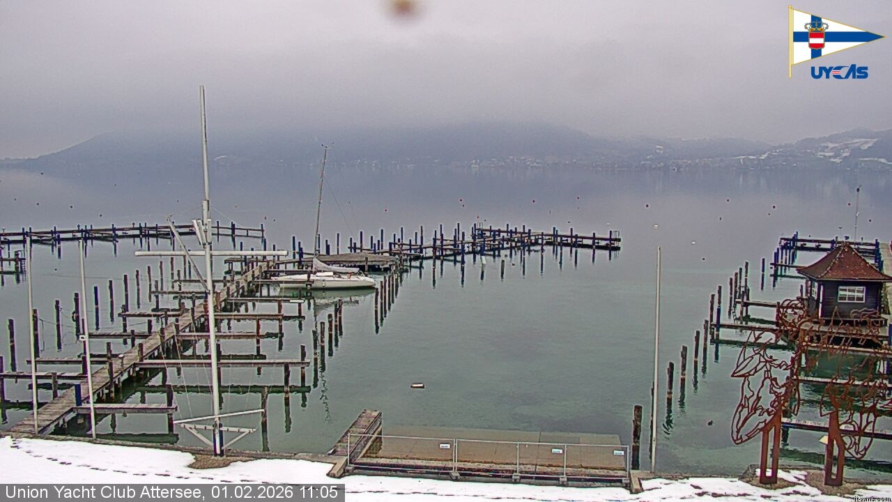 Archiv Foto Webcam Blick vom Union Yacht Club am Attersee
