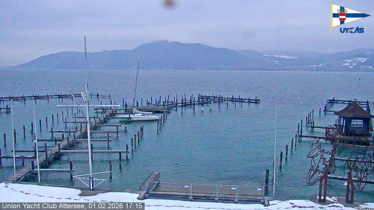 Archiv Foto Webcam Blick vom Union Yacht Club am Attersee