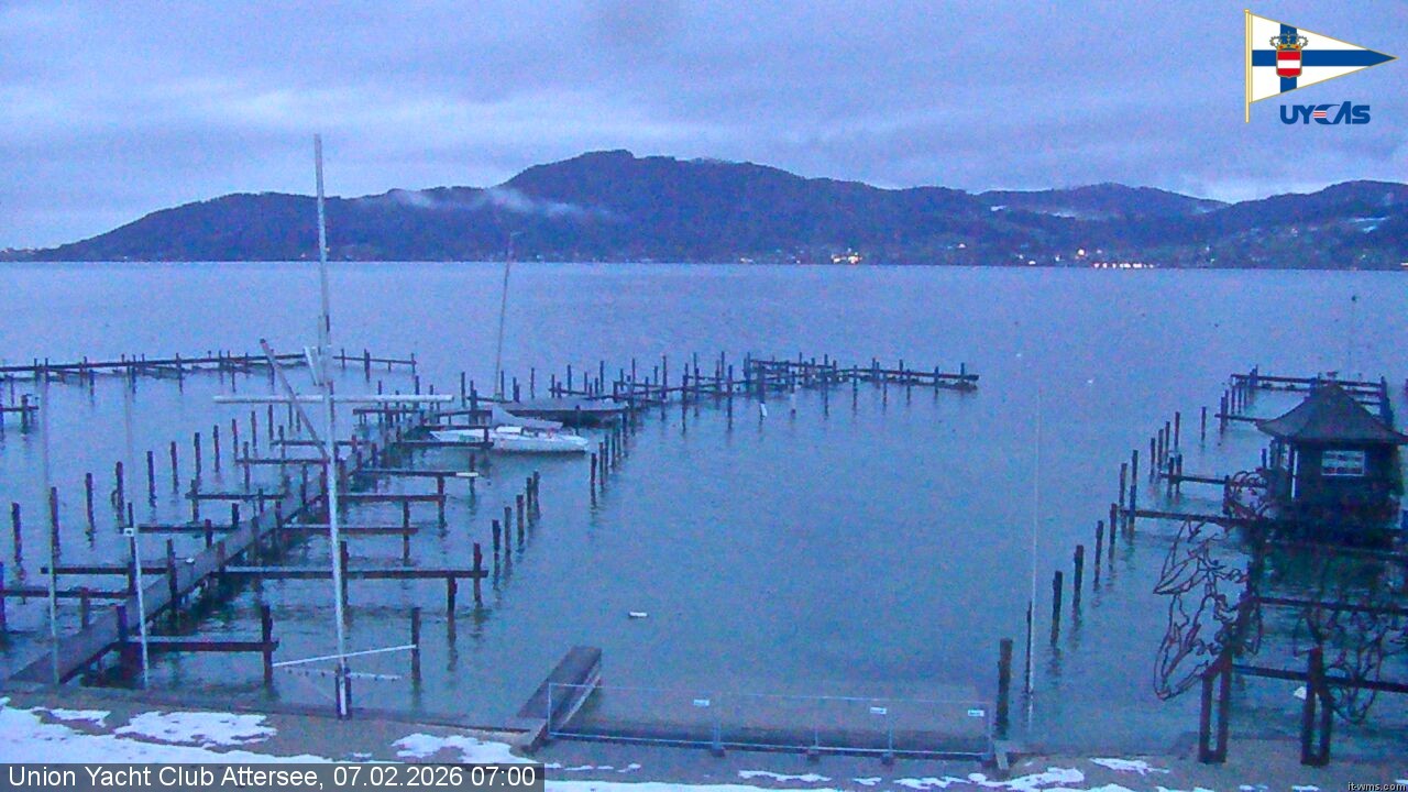 Archiv Foto Webcam Blick vom Union Yacht Club am Attersee