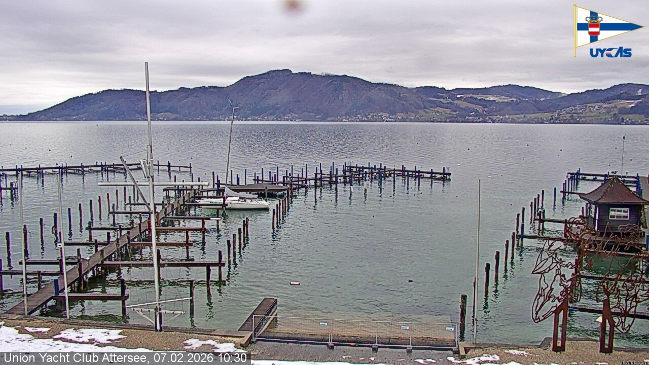 Archiv Foto Webcam Blick vom Union Yacht Club am Attersee