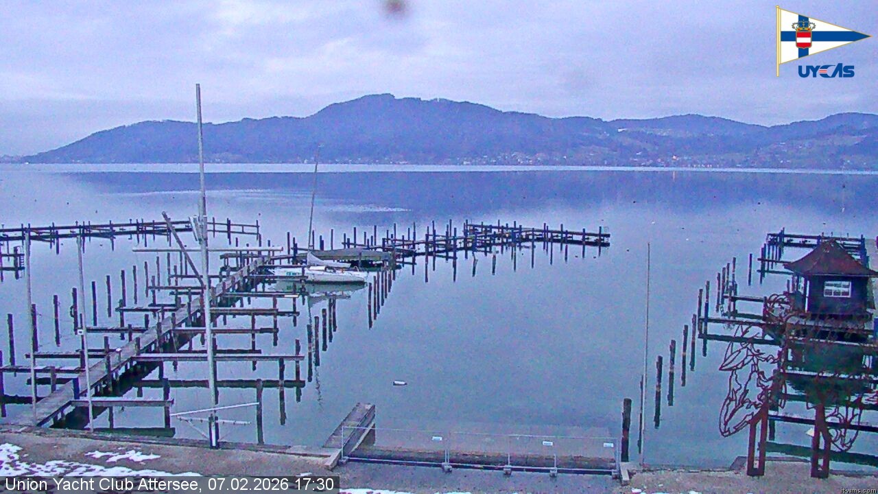 Archiv Foto Webcam Blick vom Union Yacht Club am Attersee