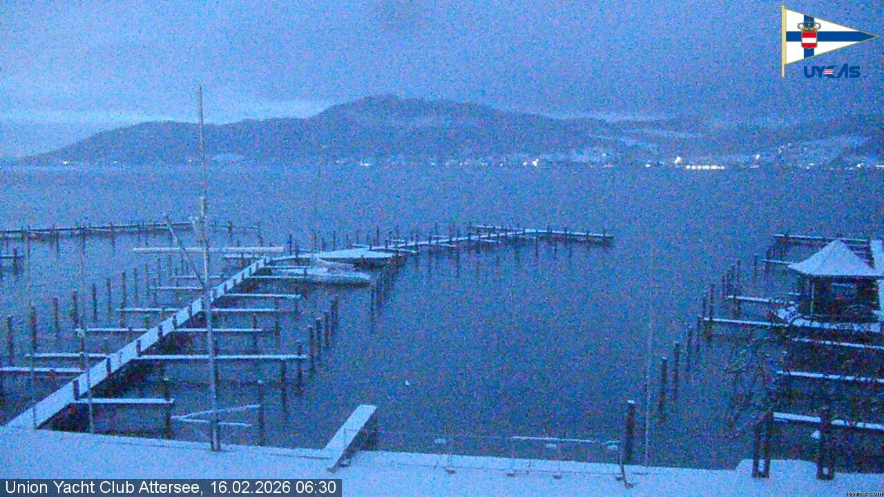 Archiv Foto Webcam Blick vom Union Yacht Club am Attersee
