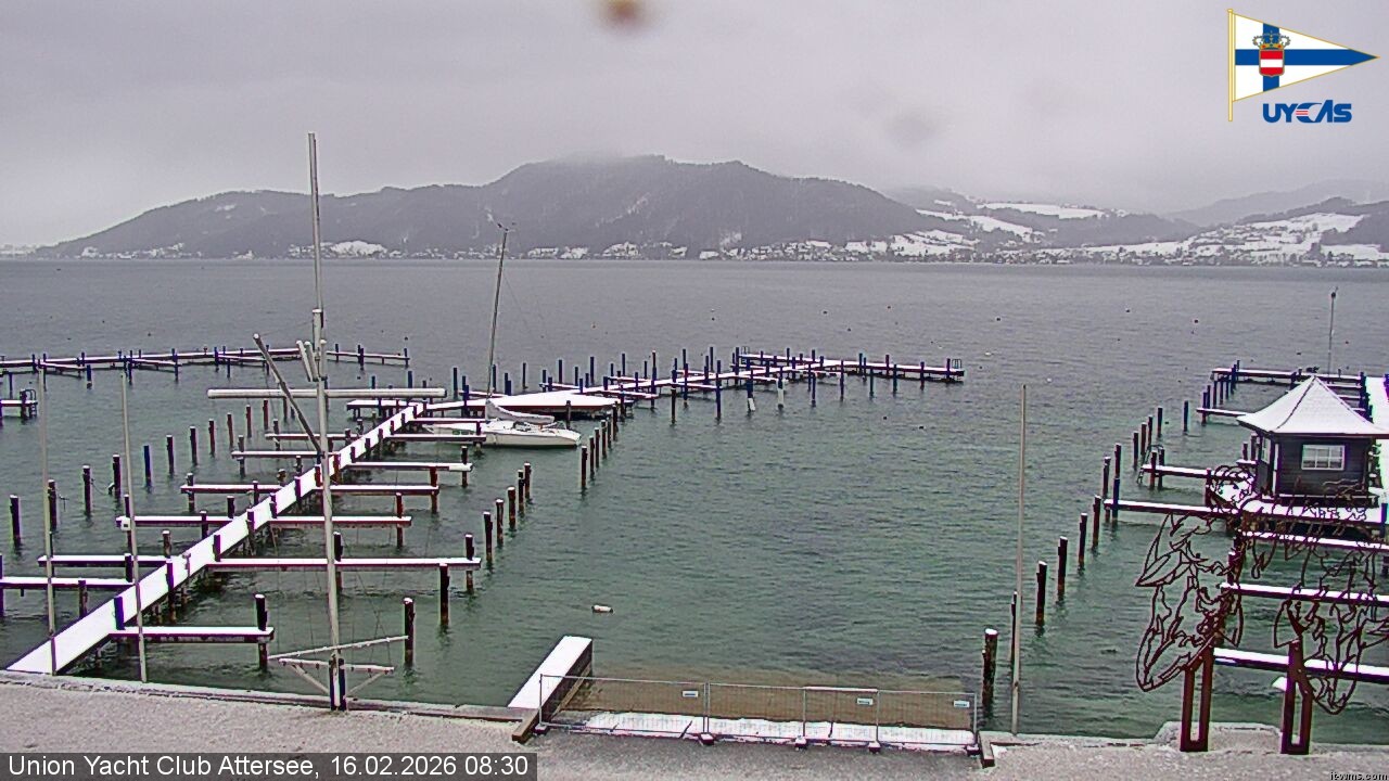 Archiv Foto Webcam Blick vom Union Yacht Club am Attersee