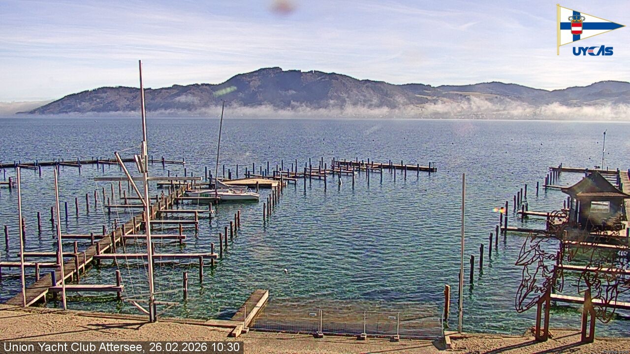 Archived image Webcam Attersee: View at Union Yacht Club