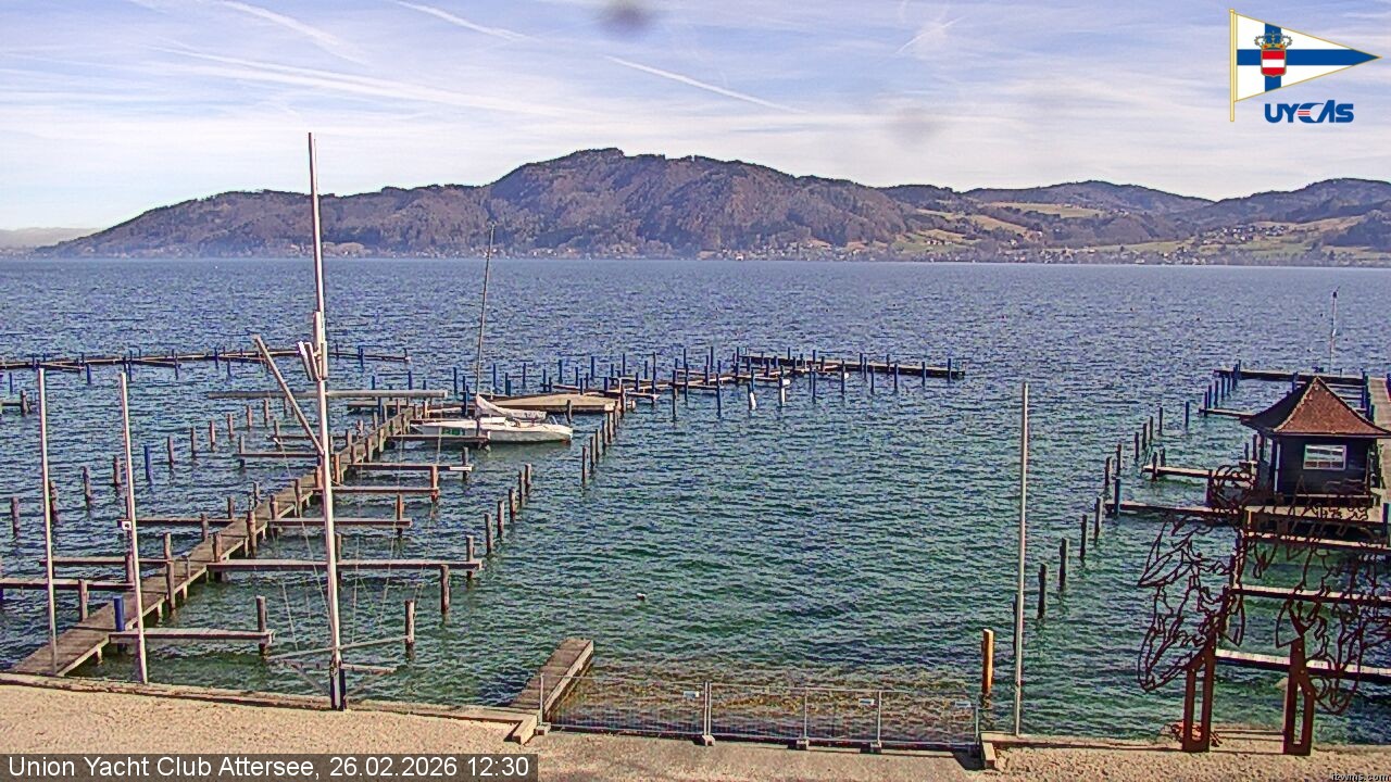 Archived image Webcam Attersee: View at Union Yacht Club