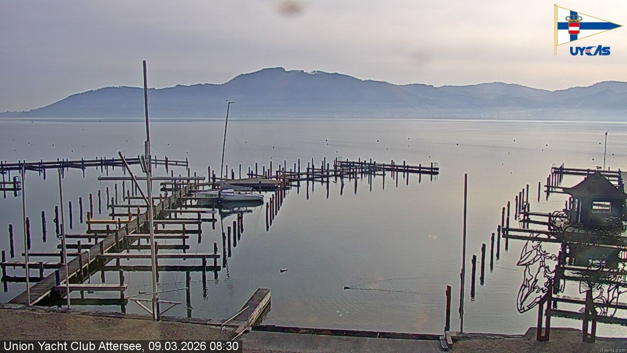 Archiv Foto Webcam Blick vom Union Yacht Club am Attersee